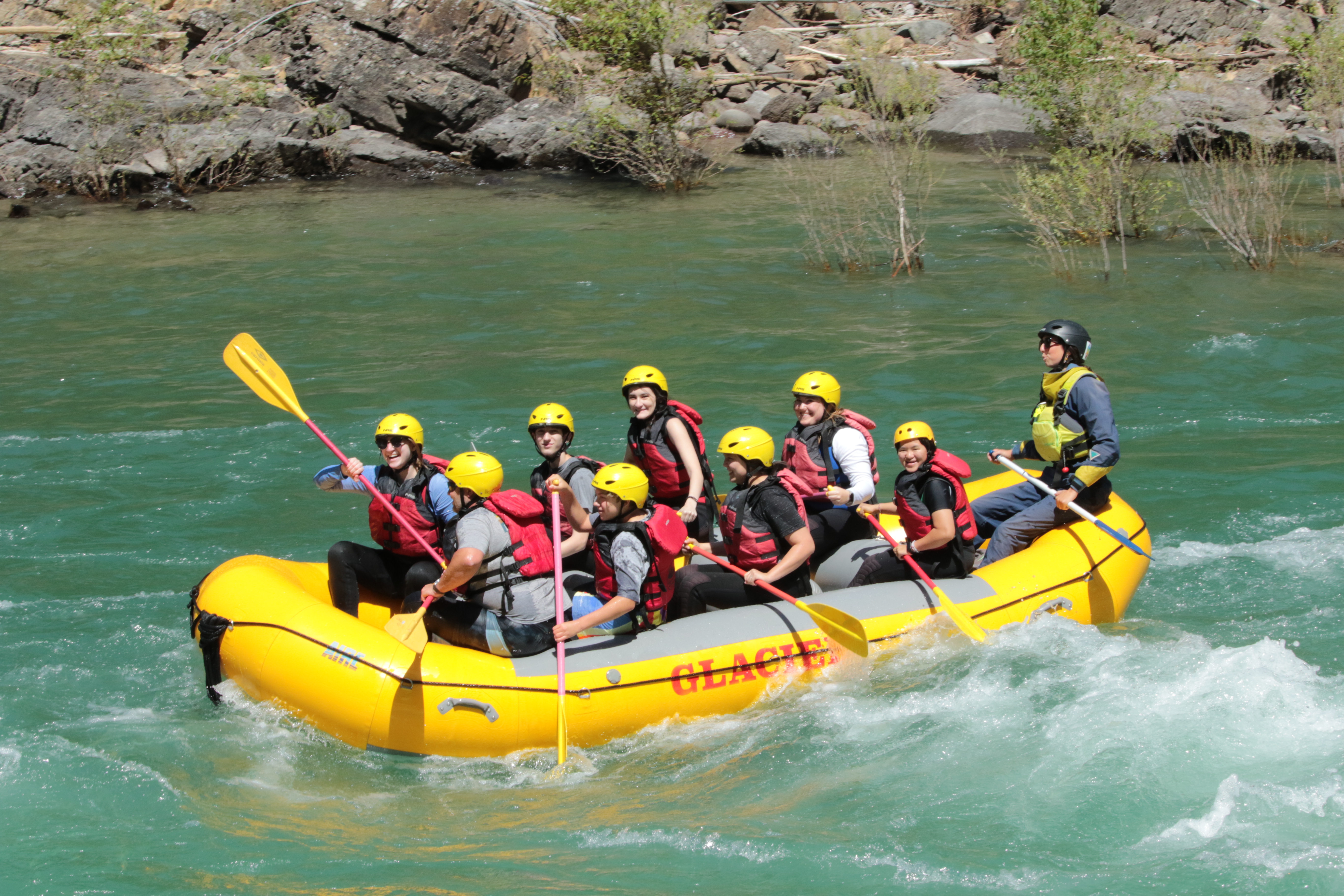 Flathead Valley CC students rafting