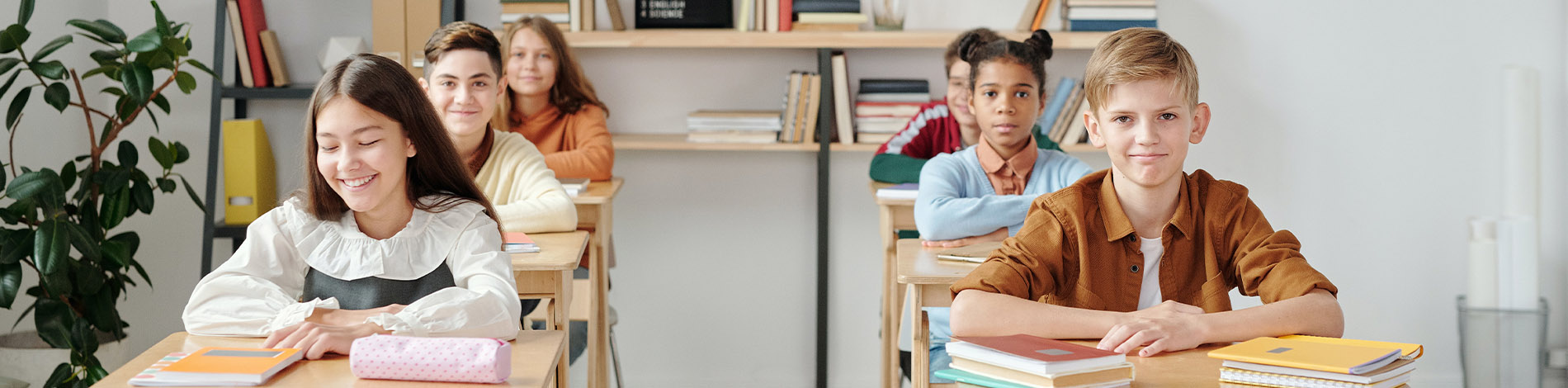 students in class