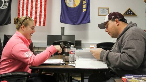 Veteran meeting with college admissions